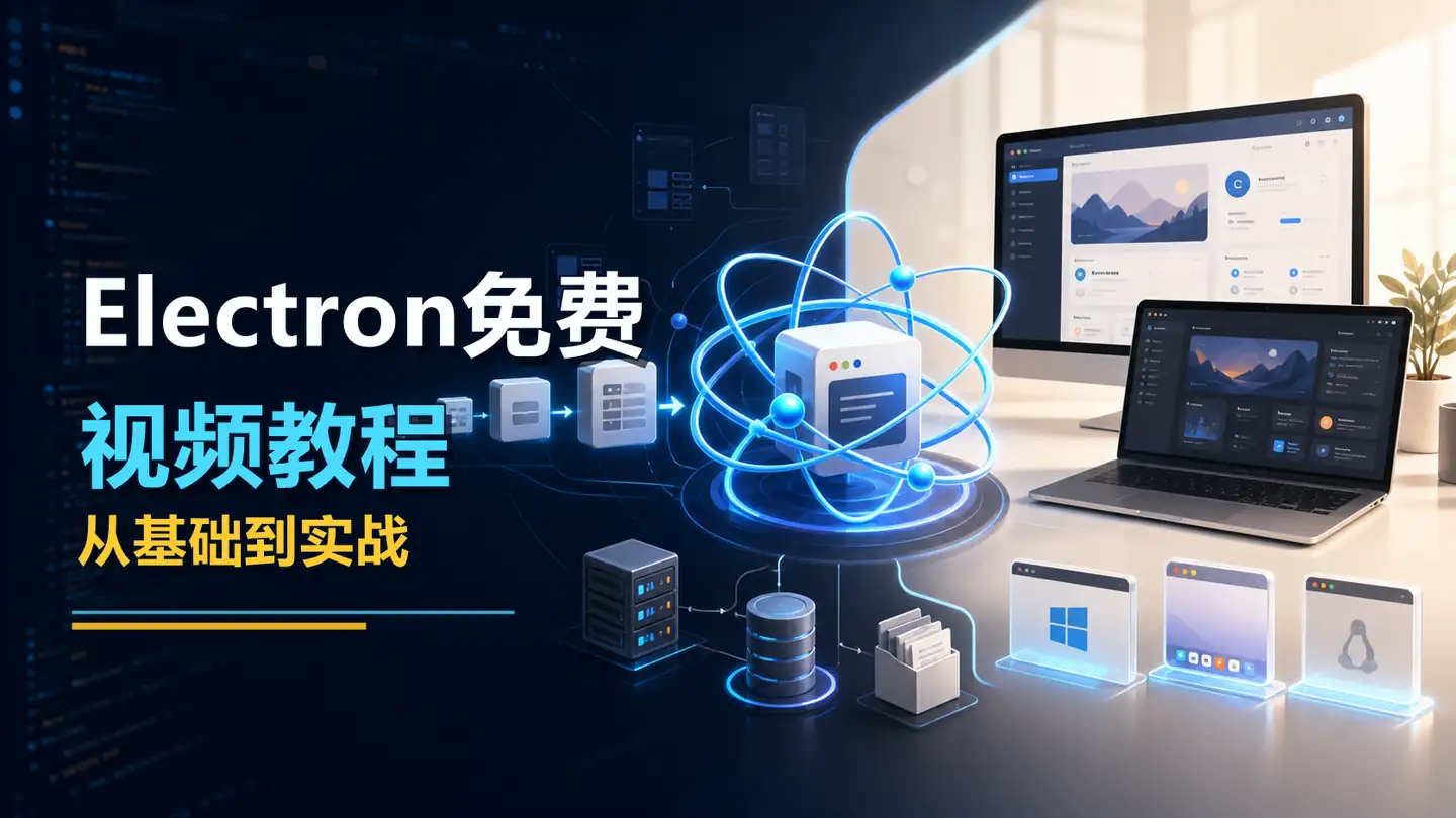 Electron免费视频教程-从基础到实战封面
