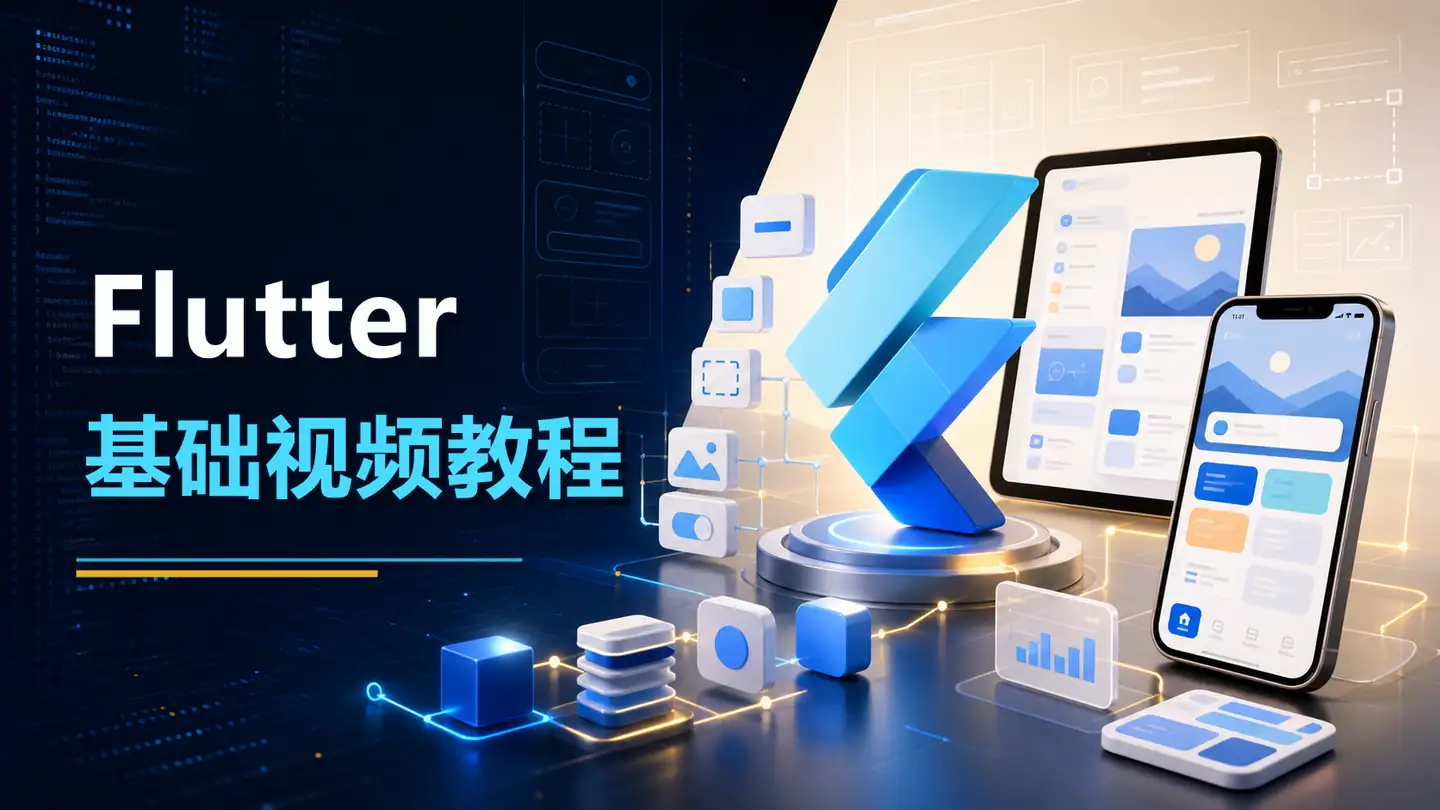 Flutter 基础视频教程封面