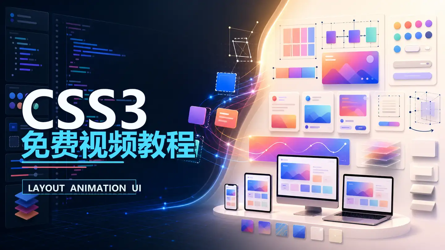 CSS3免费视频教程封面