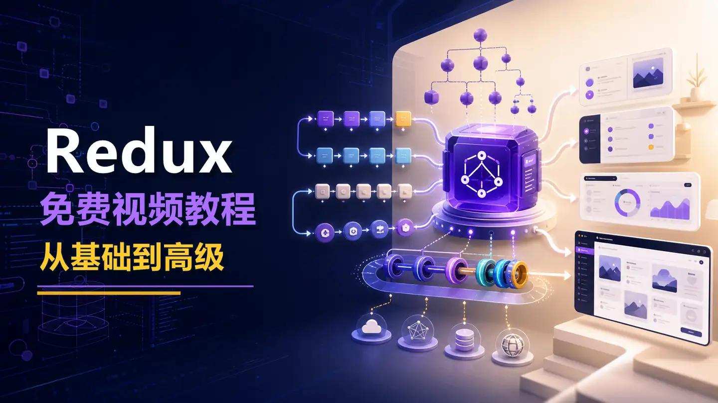 Redux免费视频教程从基础到高级封面