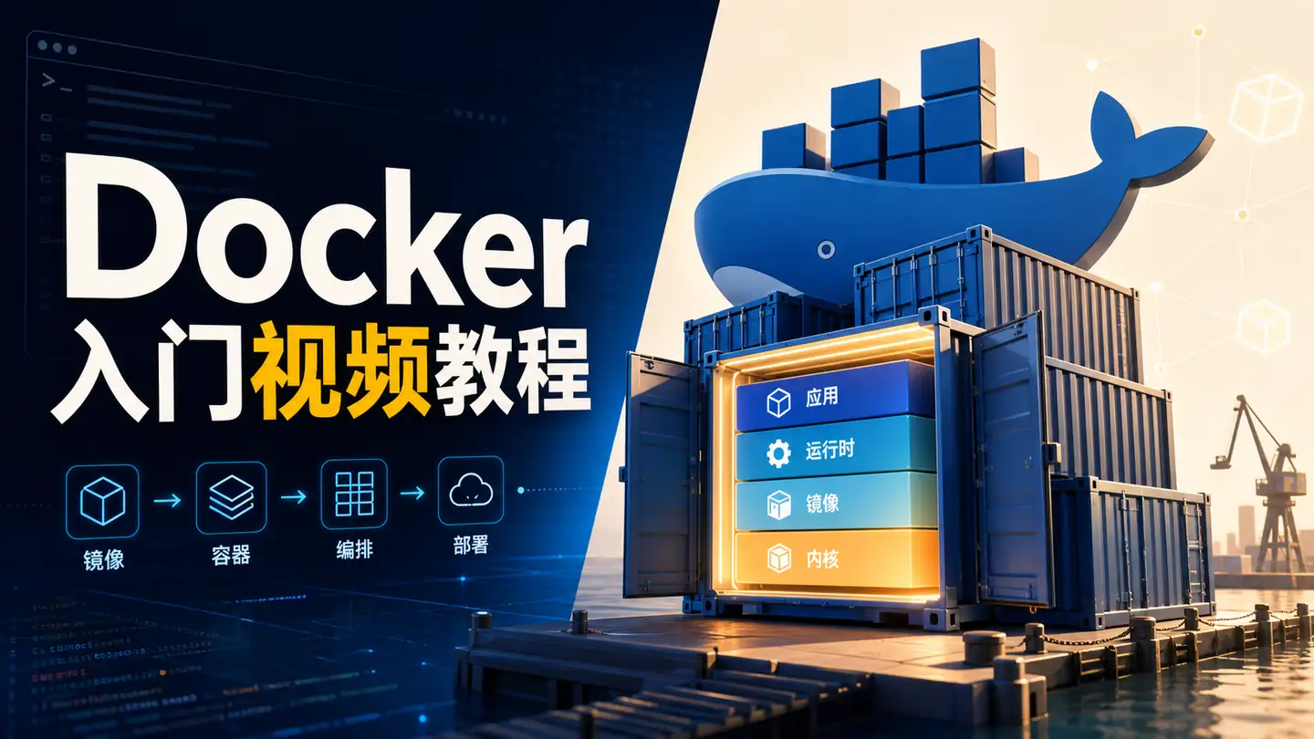 Docker入门视频教程封面