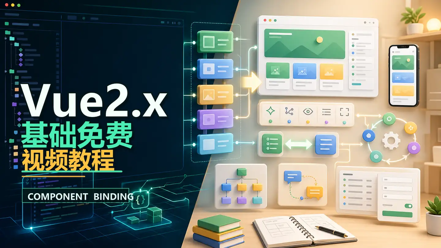 Vue2.x基础免费视频教程封面