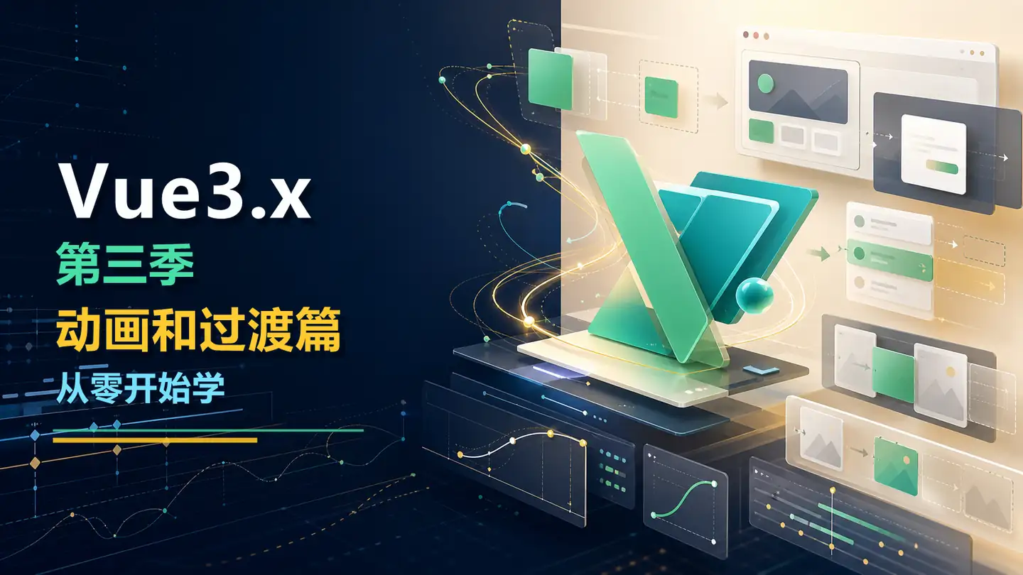 从零开始学Vue3.x第三季 动画和过渡篇封面